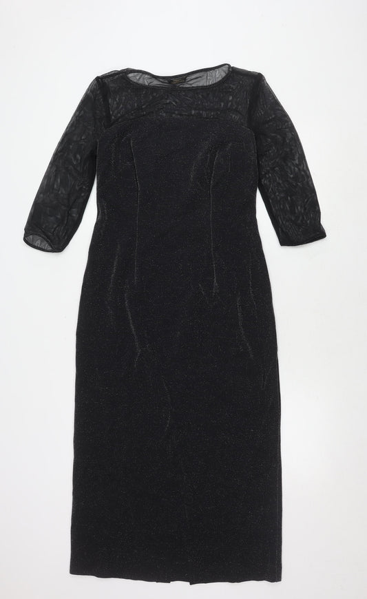 Marks and Spencer Black Sheath Dress, Size 12