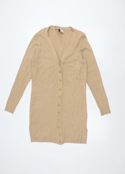 Womens UK Size 12 Divided Beige Cardigan Jumper