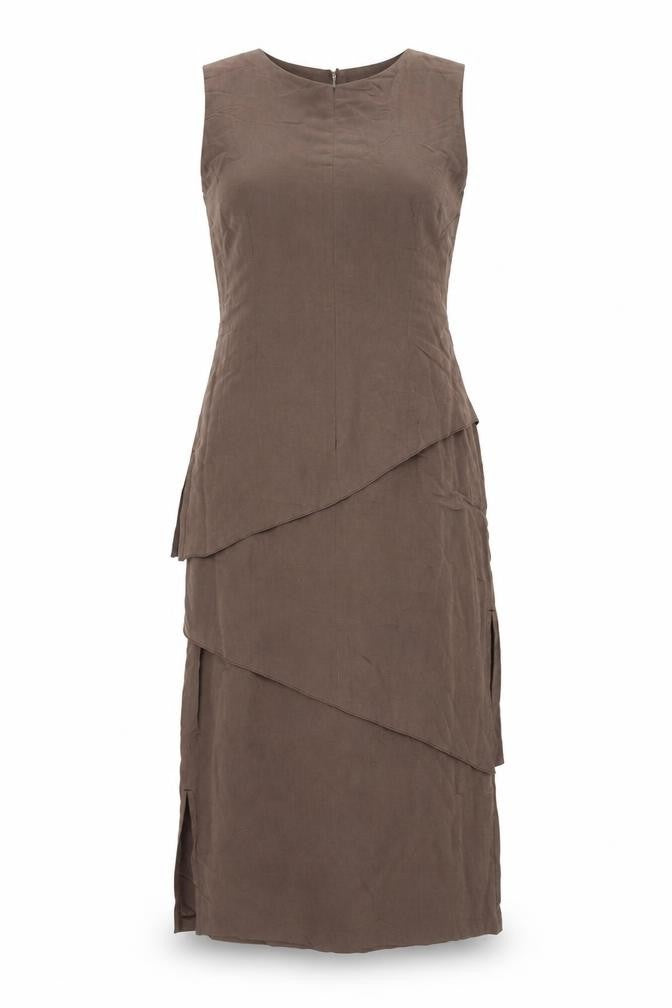 C&A Women's Brown Sleeveless Dress