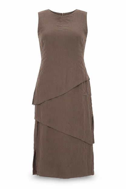 C&A Women's Brown Sleeveless Dress