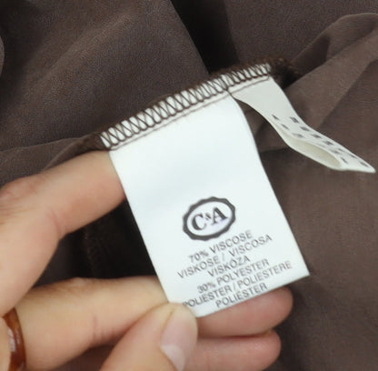 C&A Women's Brown Sleeveless Dress