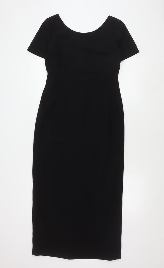 Next Women's Black Short Sleeve Dress - UK 12