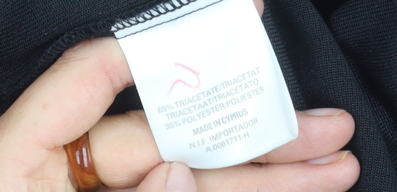 Dorothy Perkins Women's Black Midi Sheath Dress Size 12