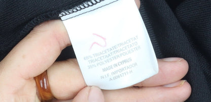 Dorothy Perkins Women's Black Midi Sheath Dress Size 12