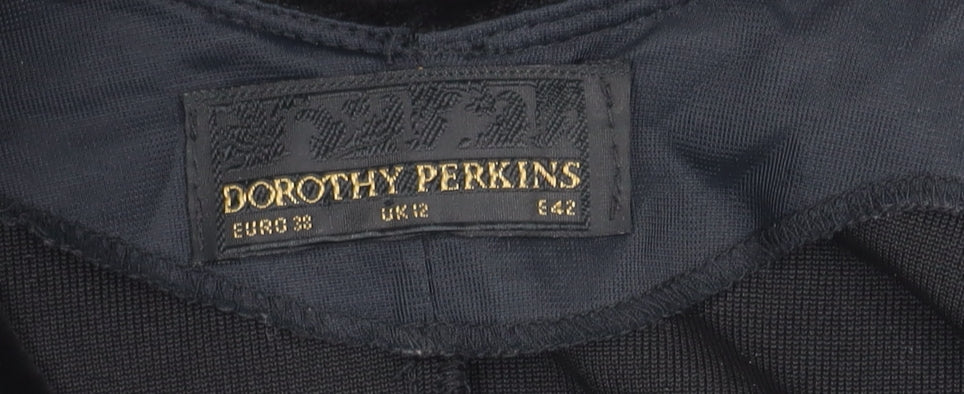 Dorothy Perkins Women's Black Midi Sheath Dress Size 12