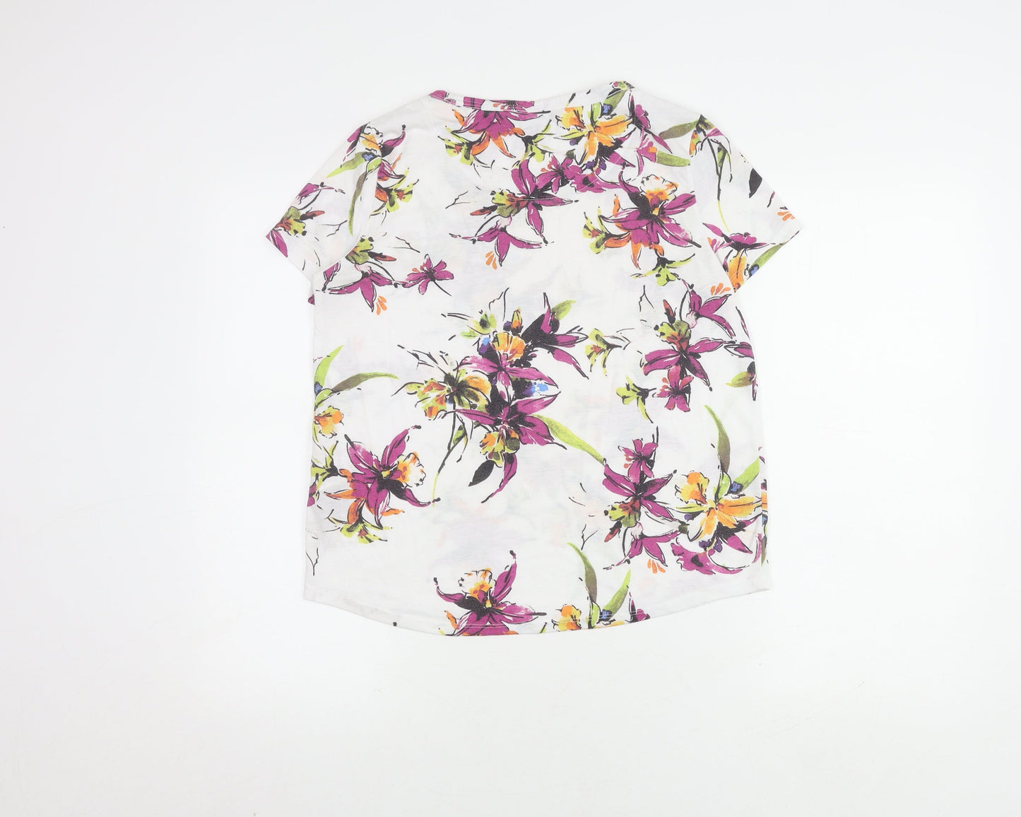 Womens UK Size 12 Marks and Spencer Multicoloured Basic T-Shirt