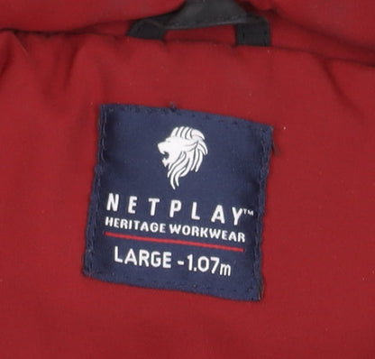 Netplay Men's Black Hooded Jacket Large L