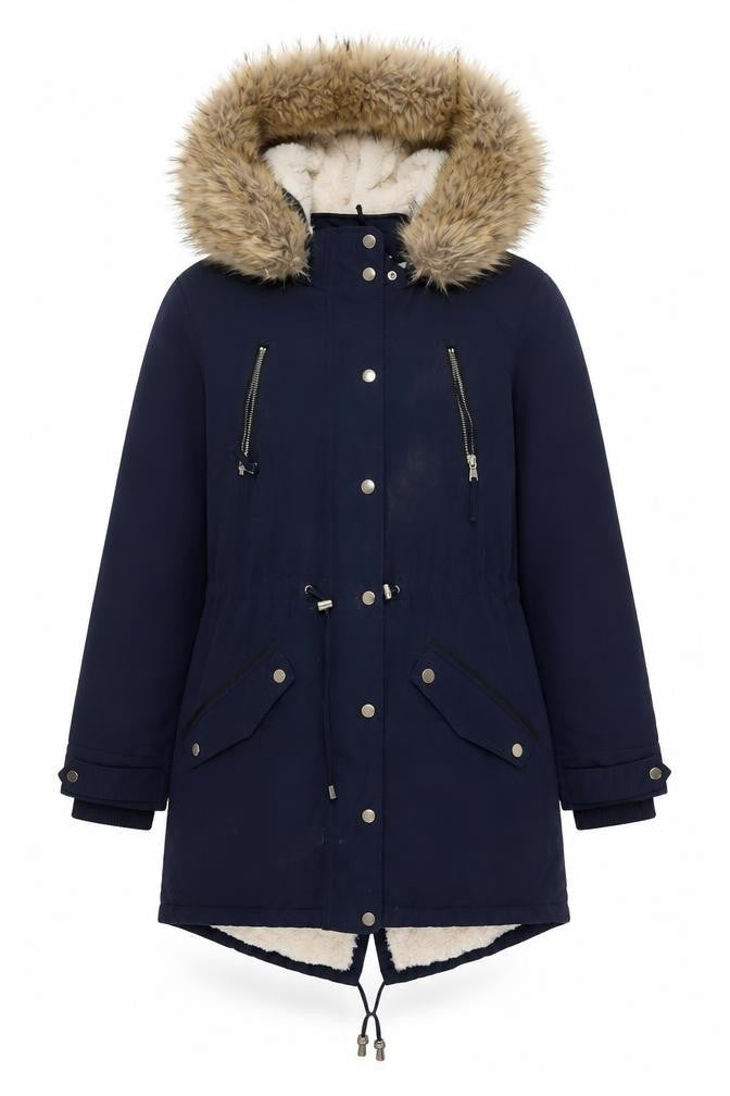 Womens UK Size 10 Miss Selfridge Blue Parka Coat