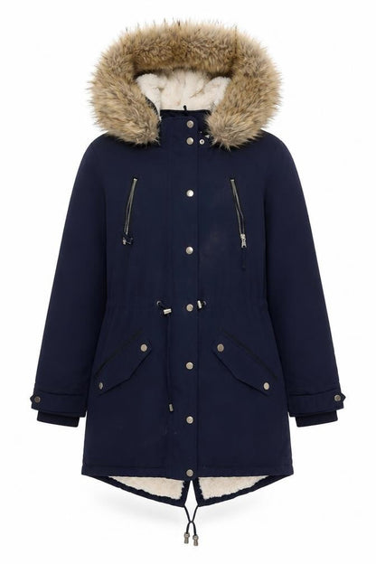Womens UK Size 10 Miss Selfridge Blue Parka Coat