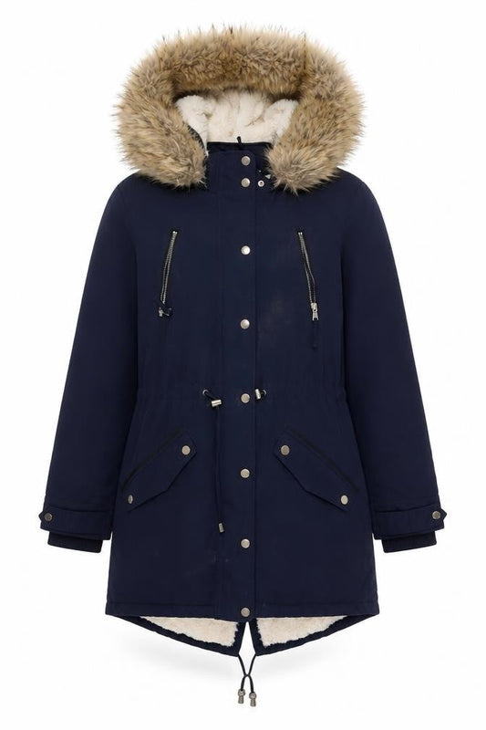 Womens UK Size 10 Miss Selfridge Blue Parka Coat