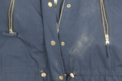 Womens UK Size 10 Miss Selfridge Blue Parka Coat