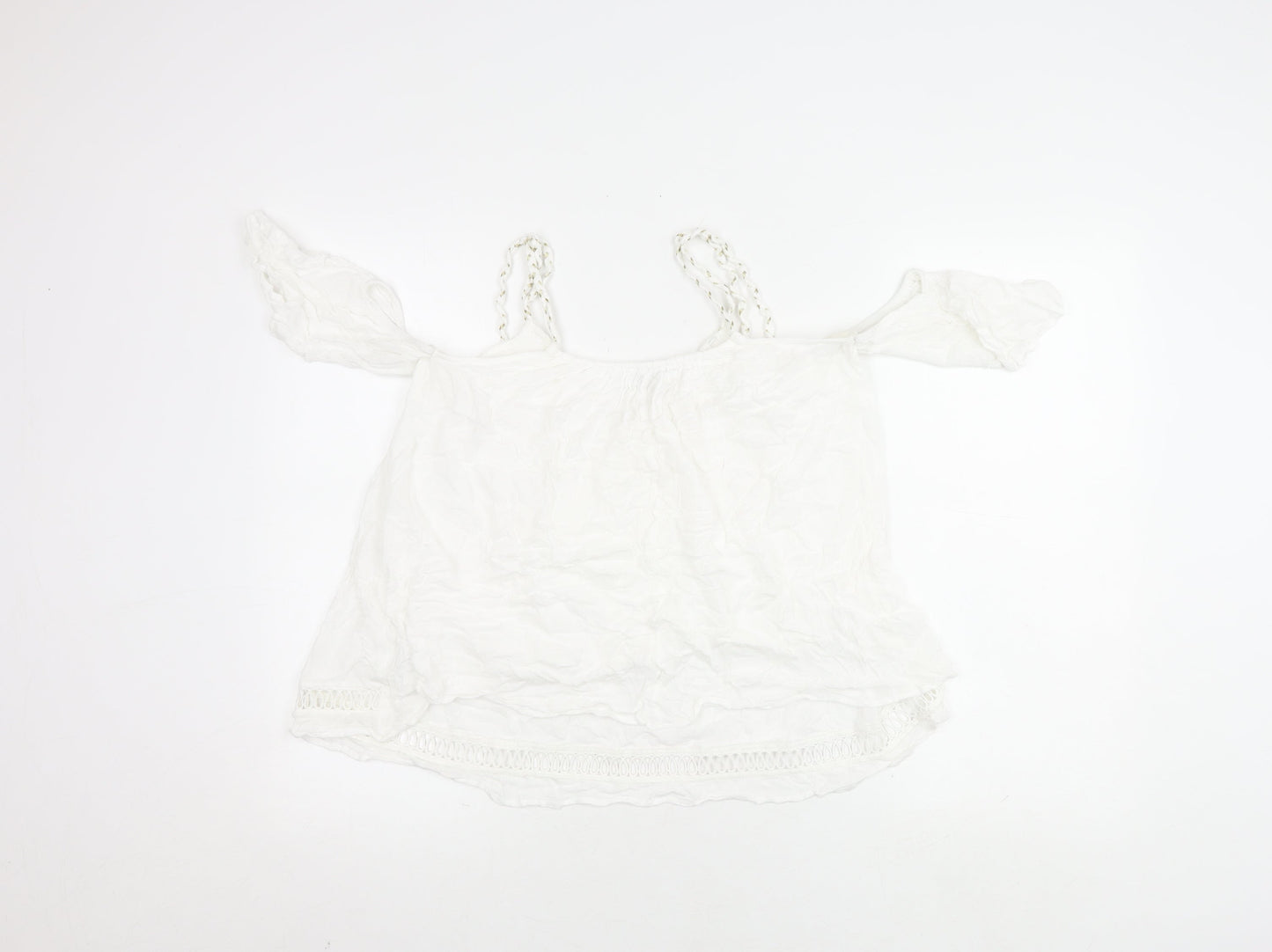 Womens UK Size 8 River Island White Basic Blouse