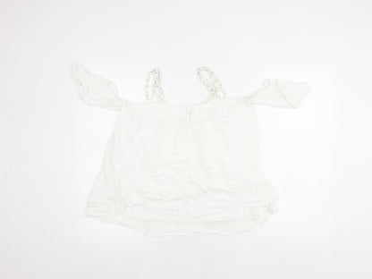 Womens UK Size 8 River Island White Basic Blouse