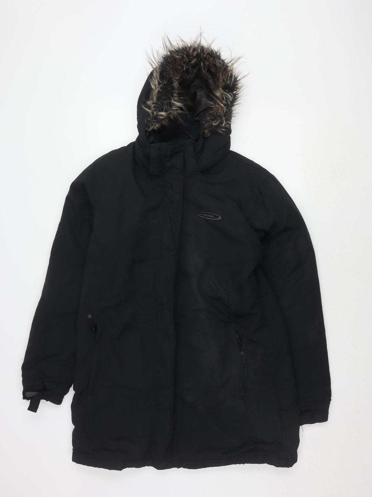 Mountain Life Women's Black Parka Jacket, Size 14, Waterproof