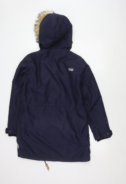 Womens UK Size M Surfanic Blue Parka Coat