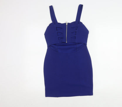 Charlotte Russe Women's Blue Bodycon Mini Dress M