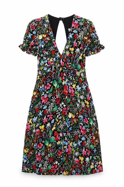 Topshop Petite Floral Dress Multicoloured Women’s Size 6
