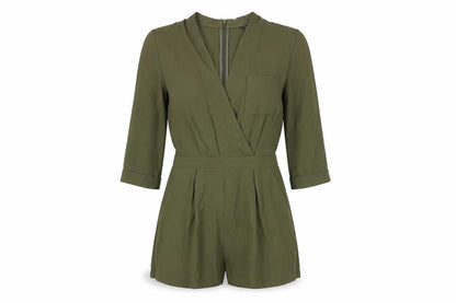 Womens UK Size UK 10 Topshop One-Piece Green Playsuit