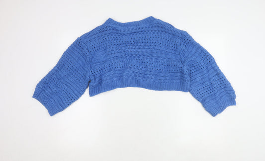 Womens UK Size M Pull & Bear Blue Pullover Jumper