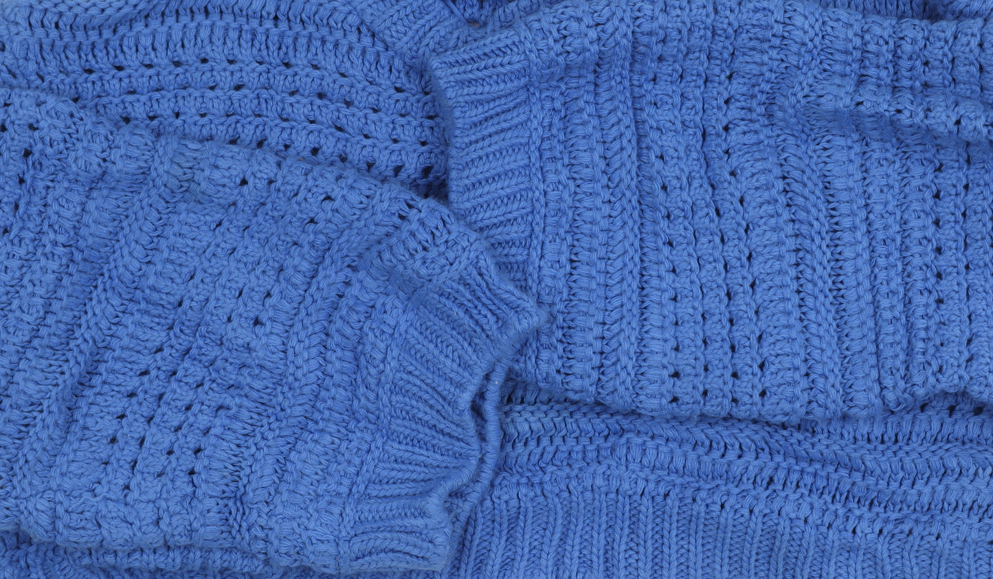 Womens UK Size M Pull & Bear Blue Pullover Jumper
