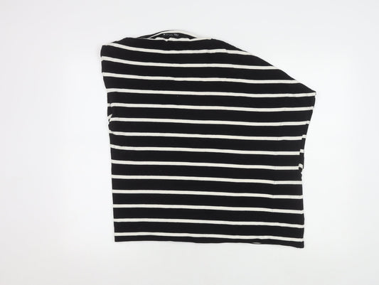 Womens UK Size S Zara Black Basic Blouse