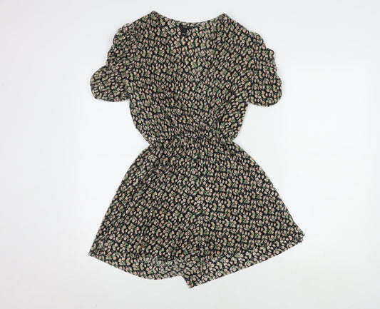 River Island Women's Floral Playsuit Multicoloured Size 6