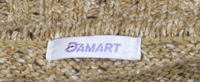 Damart Beige Women's L High Neck Cardigan
