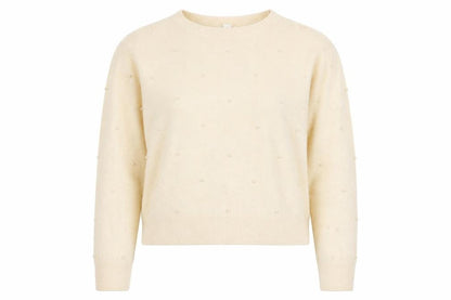 H&M Women’s Ivory Beaded Pullover Jumper S