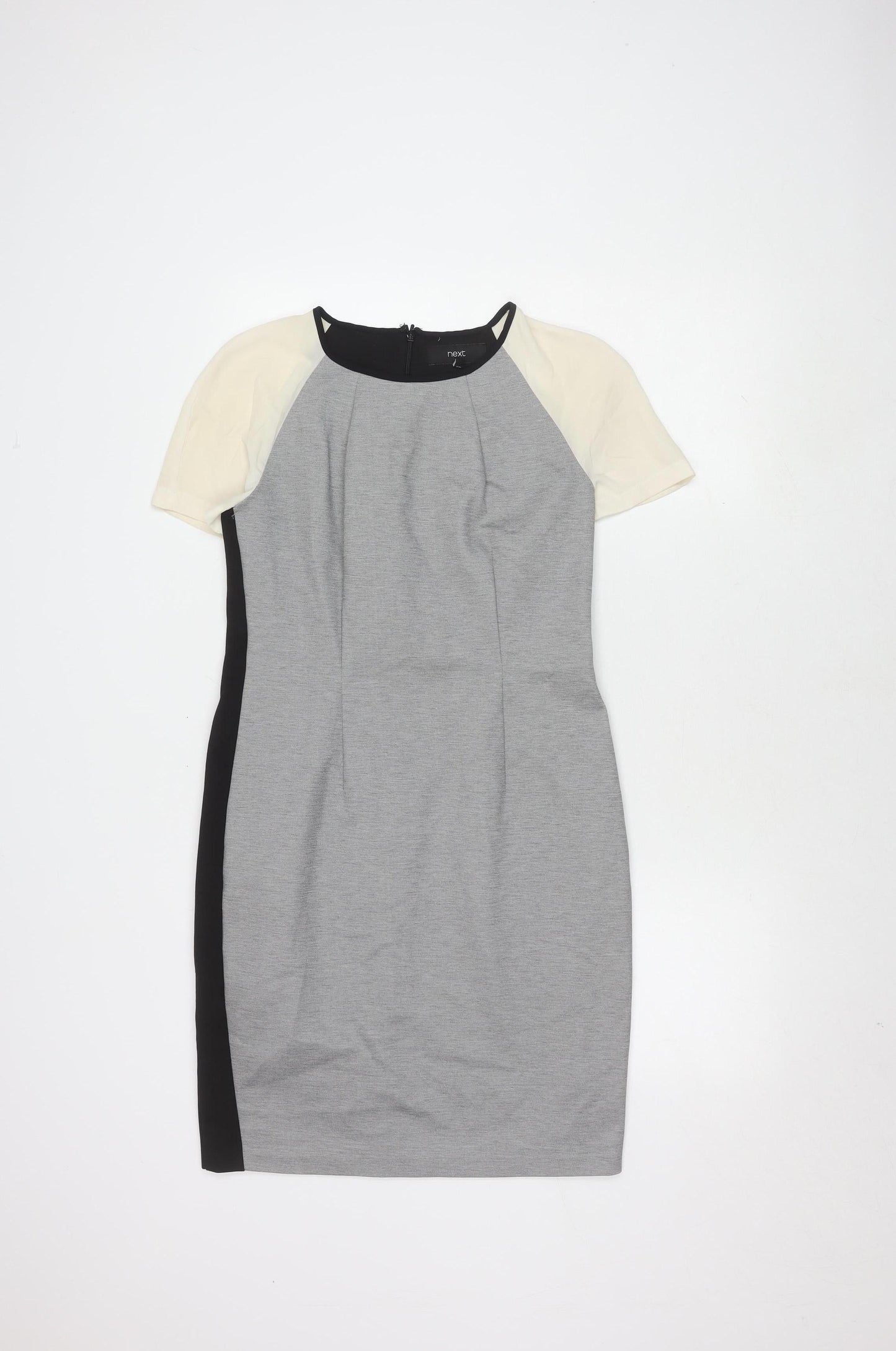 Next Women's Black Grey Colourblock Dress Size 12