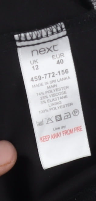 Next Women's Black Grey Colourblock Dress Size 12