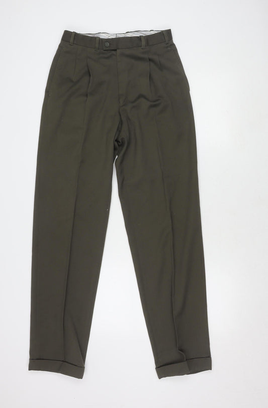 Gierre Men's Brown Trousers L Viscose Blend