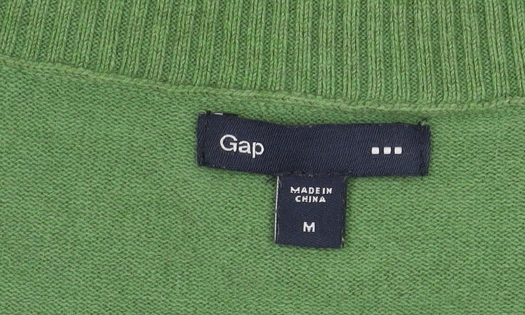 Gap Women's Green V-Neck Pullover Jumper M