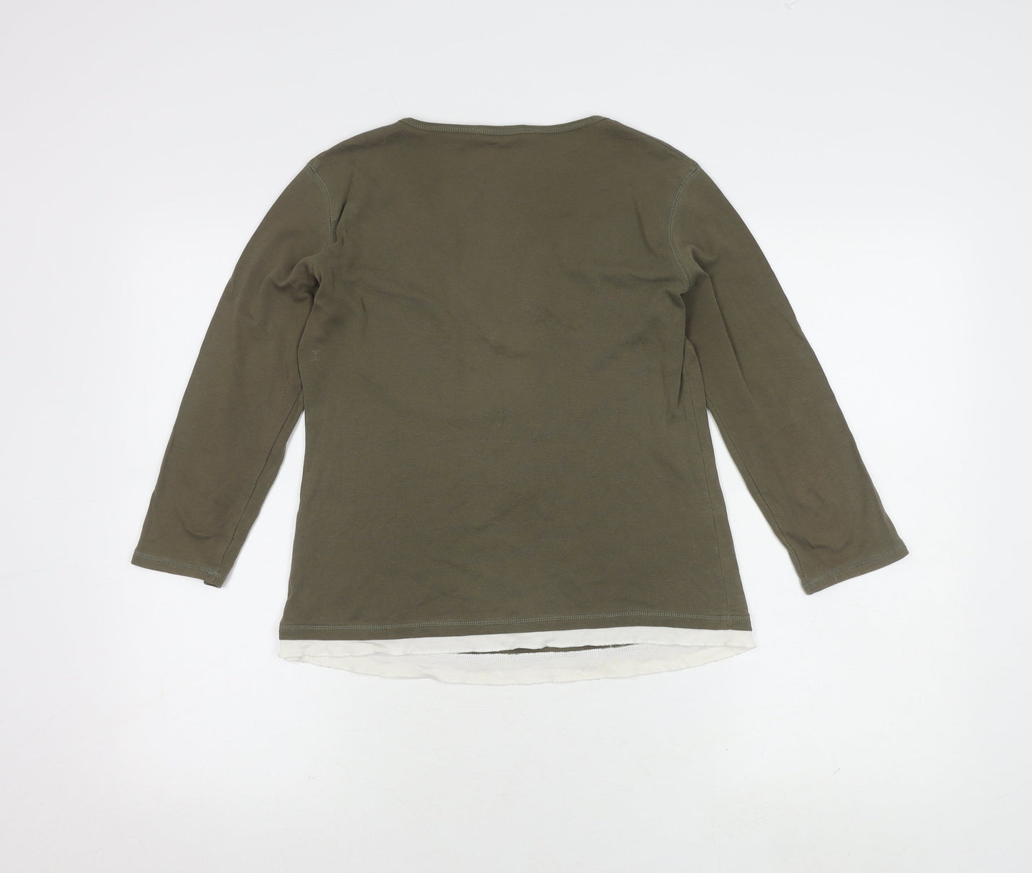 Womens UK Size 12 Marks and Spencer Green Basic T-Shirt