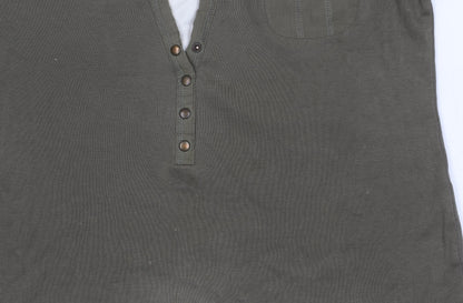 Womens UK Size 12 Marks and Spencer Green Basic T-Shirt