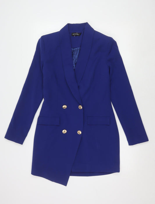 PrettyLittleThing Women's Blue Double-Breasted Blazer