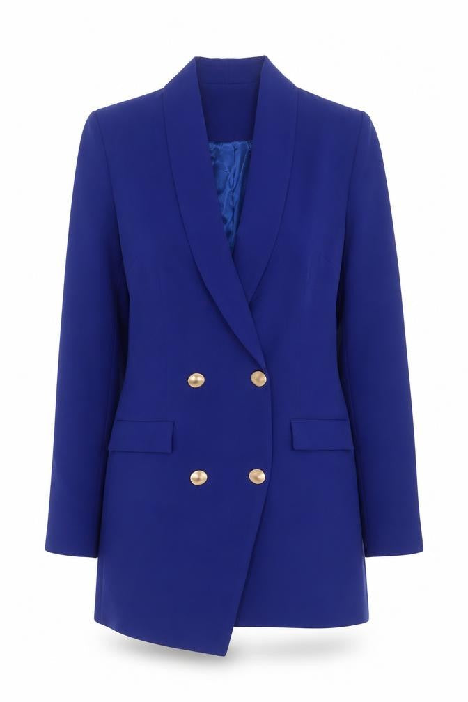 Womens UK Size 8 PRETTYLITTLETHING Regular Blue Blazer
