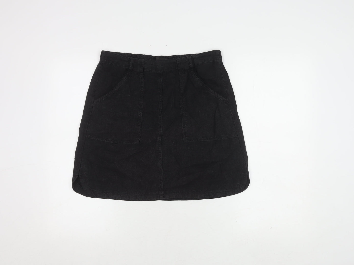 Next Women’s Black Linen Pencil Skirt, Size 10