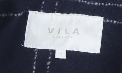 Womens UK Size 10 VILA Blue Overcoat