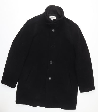 Mens UK Size 40 Calvin Klein Black Overcoat