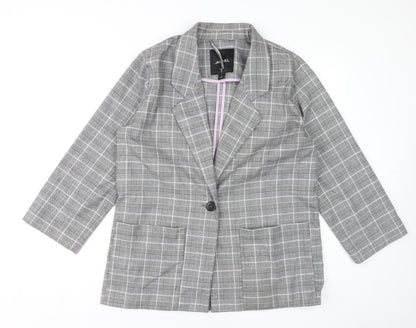 Womens UK Size S Monki Grey Basic Jacket