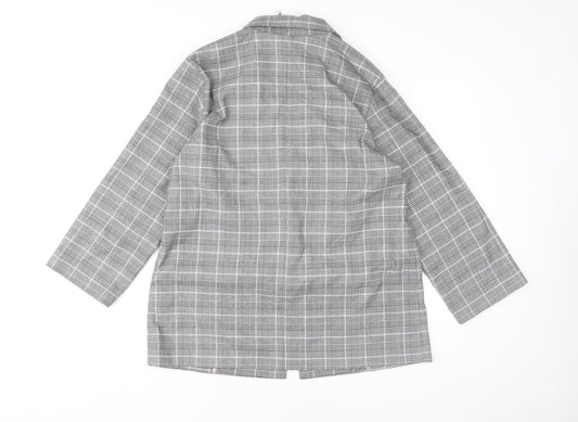 Womens UK Size S Monki Grey Basic Jacket