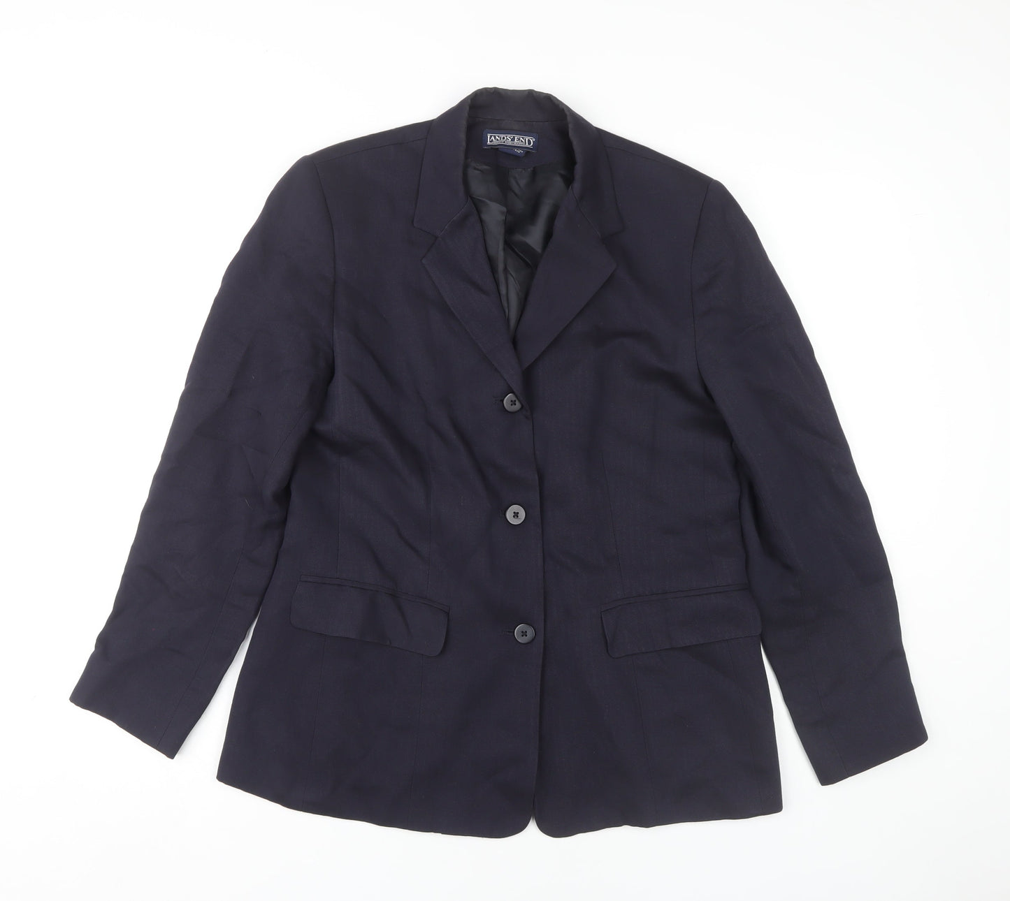 Lands' End Women's Blue Blazer Jacket Size 6