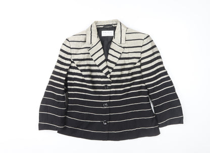 Precis Petite Women's Black Striped Blazer Size 10