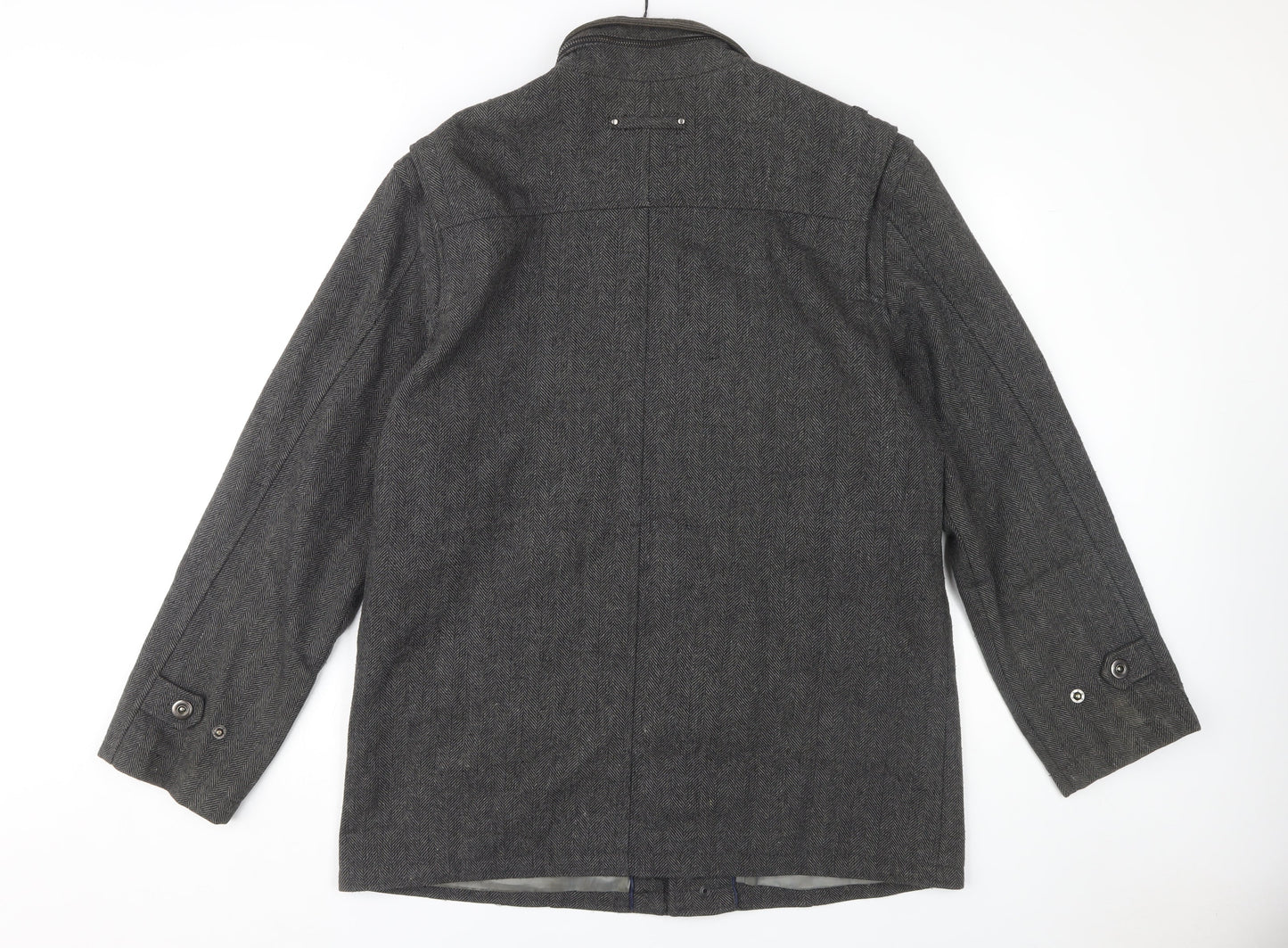 Mens UK Size L butlerandwebb Grey Military Jacket