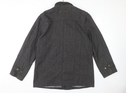 Mens UK Size L butlerandwebb Grey Military Jacket