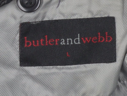 Mens UK Size L butlerandwebb Grey Military Jacket