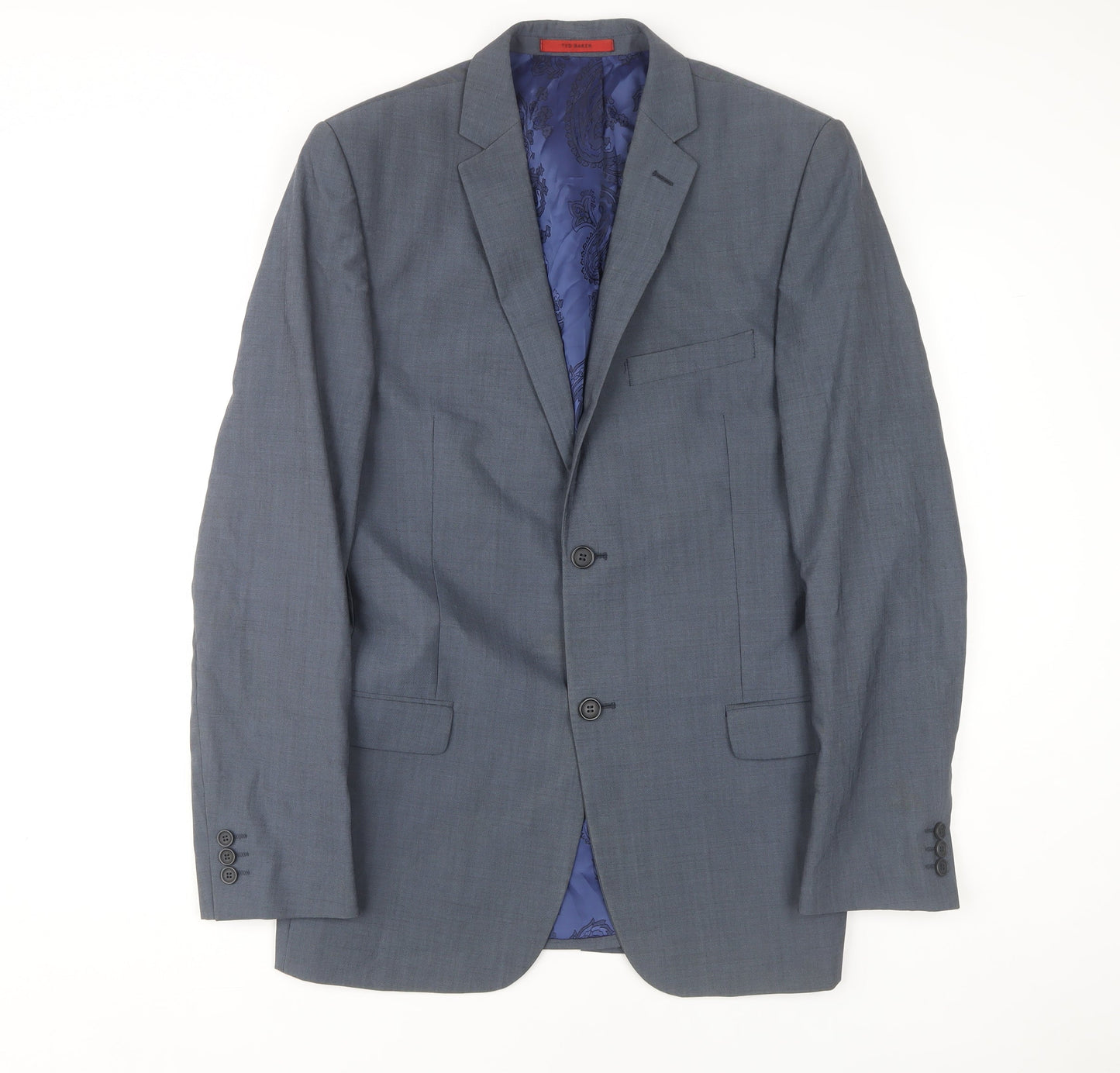Mens UK Size 40 Ted Baker Regular Blue Suit Jacket