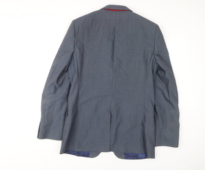 Mens UK Size 40 Ted Baker Regular Blue Suit Jacket