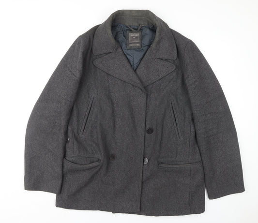 Mens UK Size L Gap Grey Pea Coat