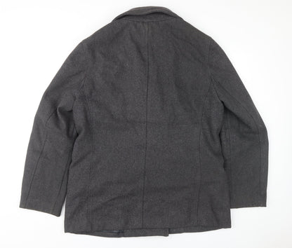 Mens UK Size L Gap Grey Pea Coat